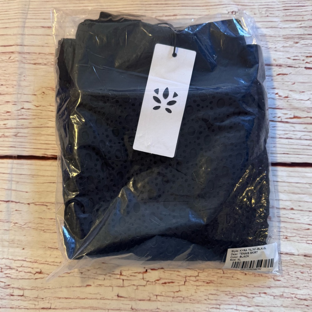 NWT GiGi C Kyra Tennis Skirt in Black Sz L XL - Picture 9 of 10
